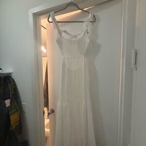 Lush Elegant Cream Maxi Dress